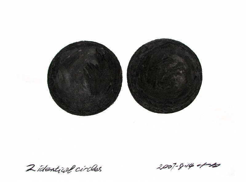 Room3_15b.jpg - Draw Two Identical Circles - One for the Left Eye, One for the Right EyeNew York, 14/08/2007, Charcoal Drawing